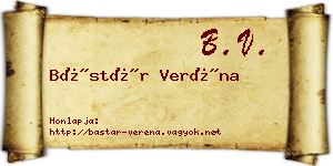 Bástár Veréna névjegykártya